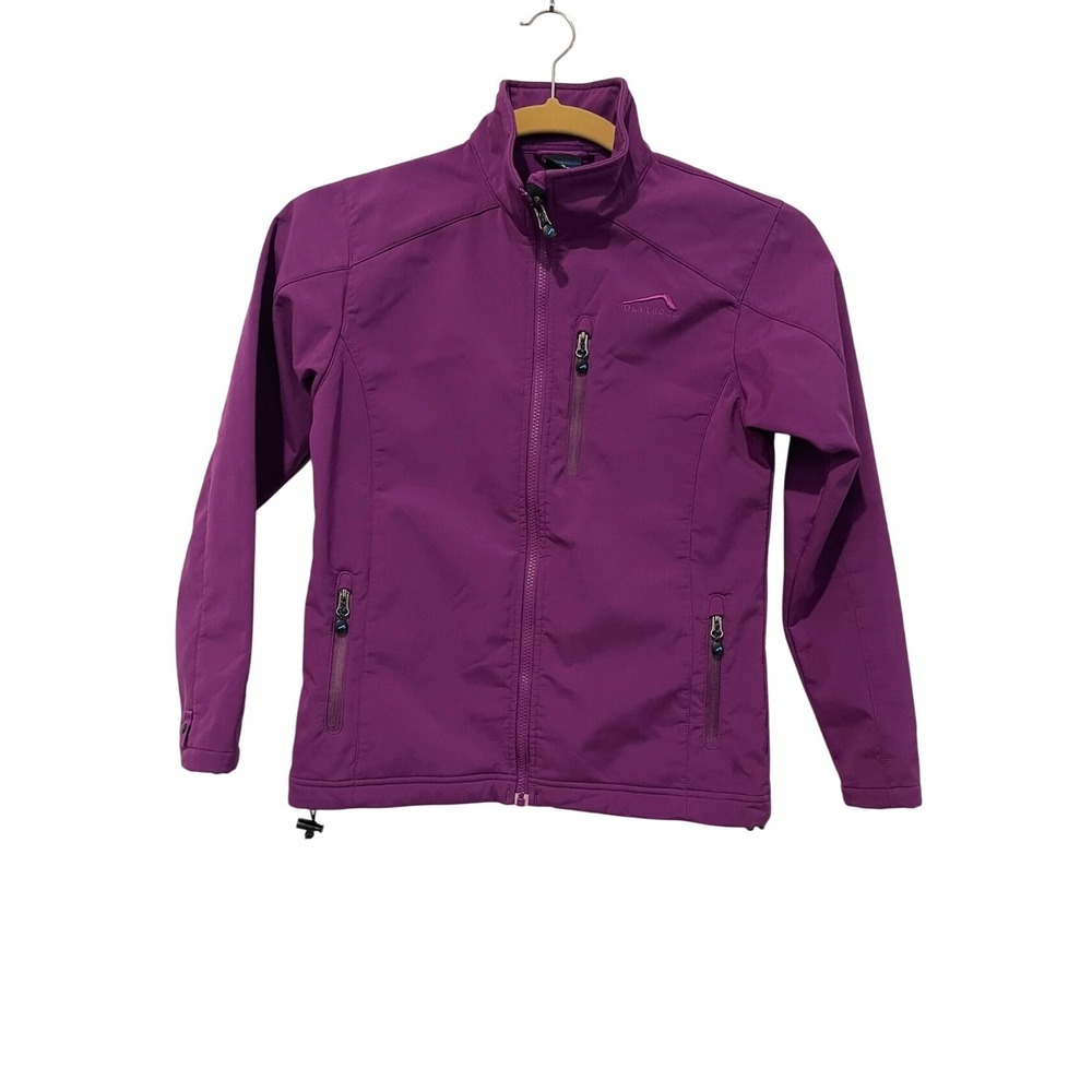 Polar Edge Womens Fleece‎ Lined Softshell Jacket Fuschia Full Zip Size Medim